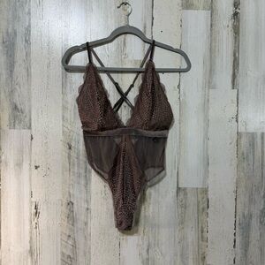 Victoria's Secret Brown Lace Chemise
